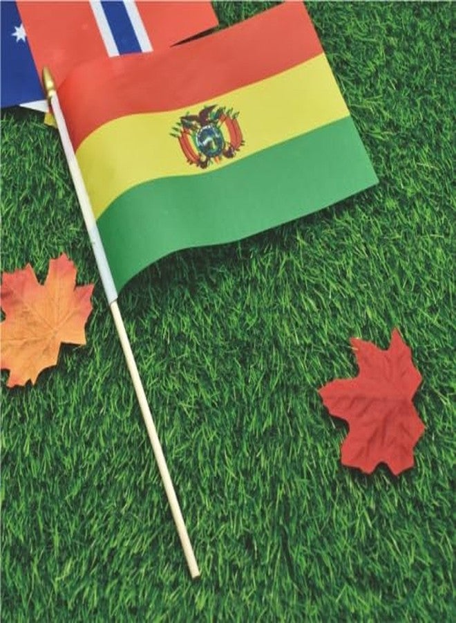 Ckexin 25Pack Small Bolivia Flag Handheld Mini Bolivian Flags on Stick 5x8 Inch - Image 4