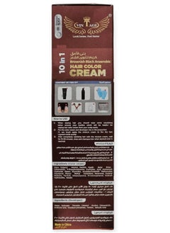 Vintage Hair Color Cream 10 in 1 Brownish Black V45  - Image 4