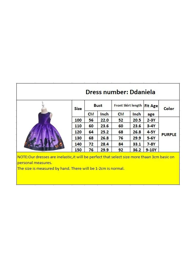 D'Daniela Halloween Carnaval Printed Dress - Purple