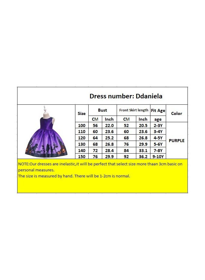 D'Daniela Halloween Carnaval Printed Dress - Purple - Image 2