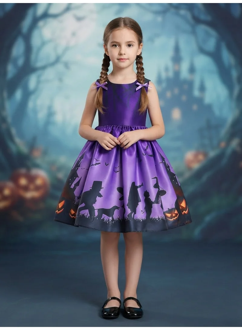 D'daniela Halloween Carnaval Printed Dress - Purple