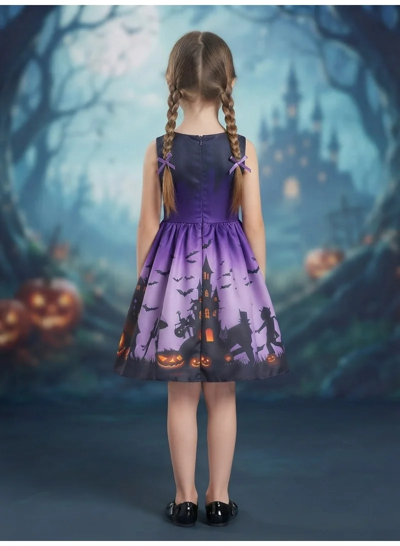 D'daniela Halloween Carnaval Printed Dress - Purple