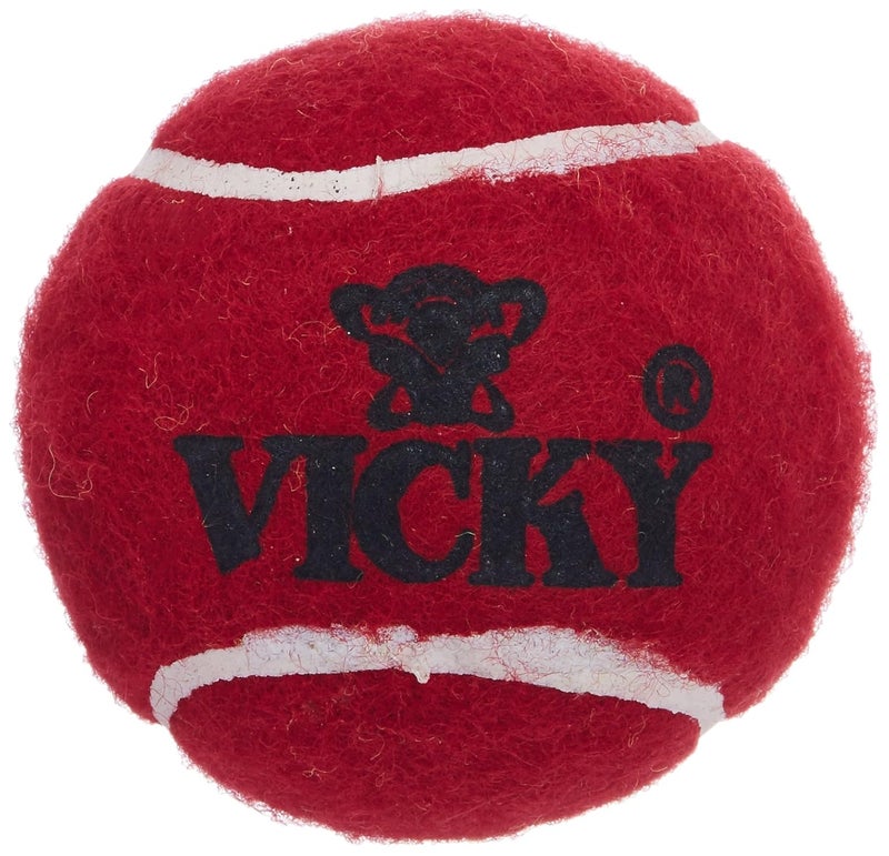 VICKY Rubber Cricket Ball, (Red, Maroon) Standard Size - Image 1