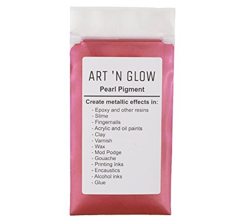 Art 'N Glow Fuchsia Mica Powder Pearlescent Pigment for Epoxy Resin and Paint 25g - Image 1