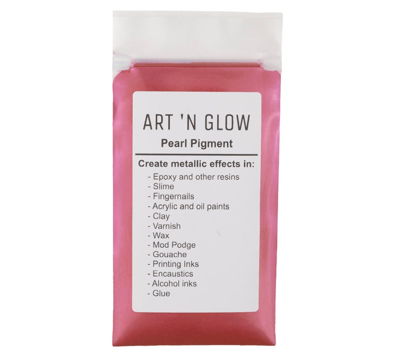 Art 'N Glow Fuchsia Mica Powder Pearlescent Pigment for Epoxy Resin and Paint 25g - Image 3