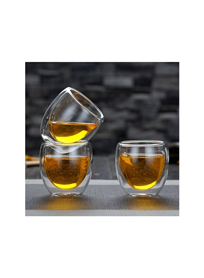 S-TOP Espresso Cups, Cafe Latte Cups, Cappuccino Cups, Tea cups and Dessert Cups. 80 Milliliter/2. 7 Ounce Double Walled Espresso Glasses, Set of 4 - Image 4