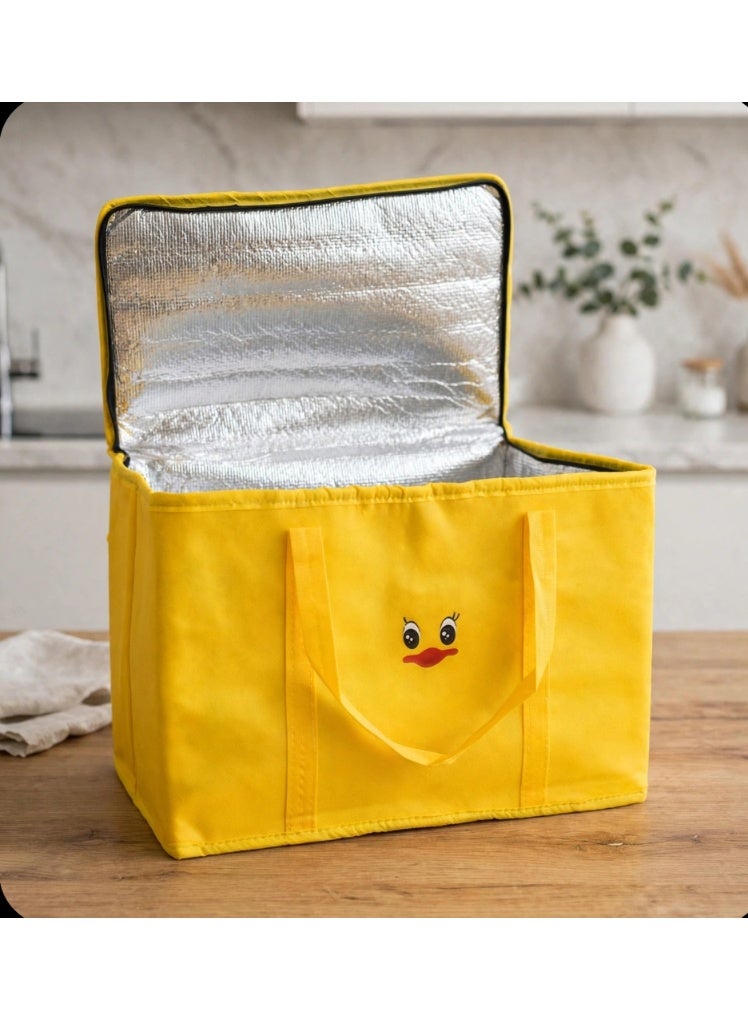 Yellow Duck Insulated Lunch Bag for Food Storage and Cooling – Fun Thermal Lunch Box Bag for School, Trips and Picnics - Image 1