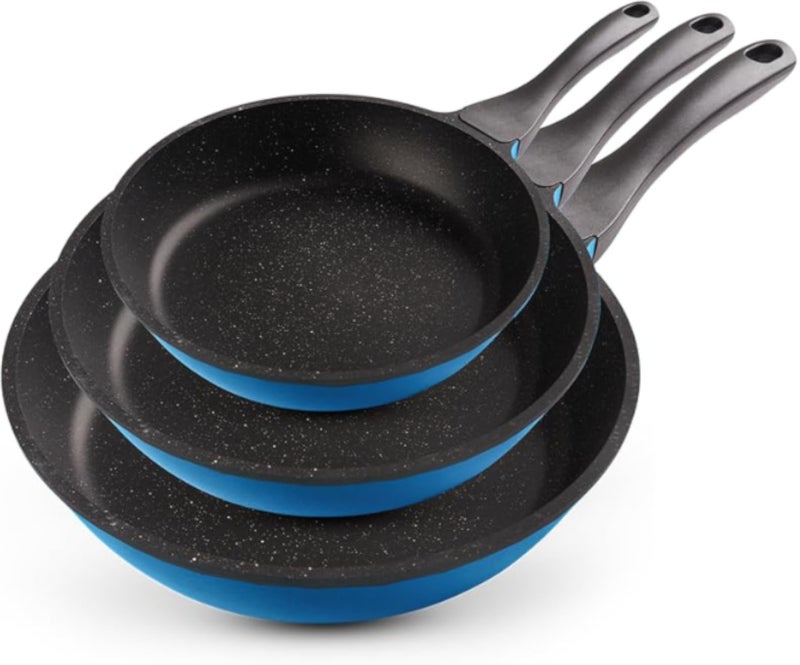 إيزي كوك طقم مقالي – 3 قطع (20/24/28 سم) – أزرق