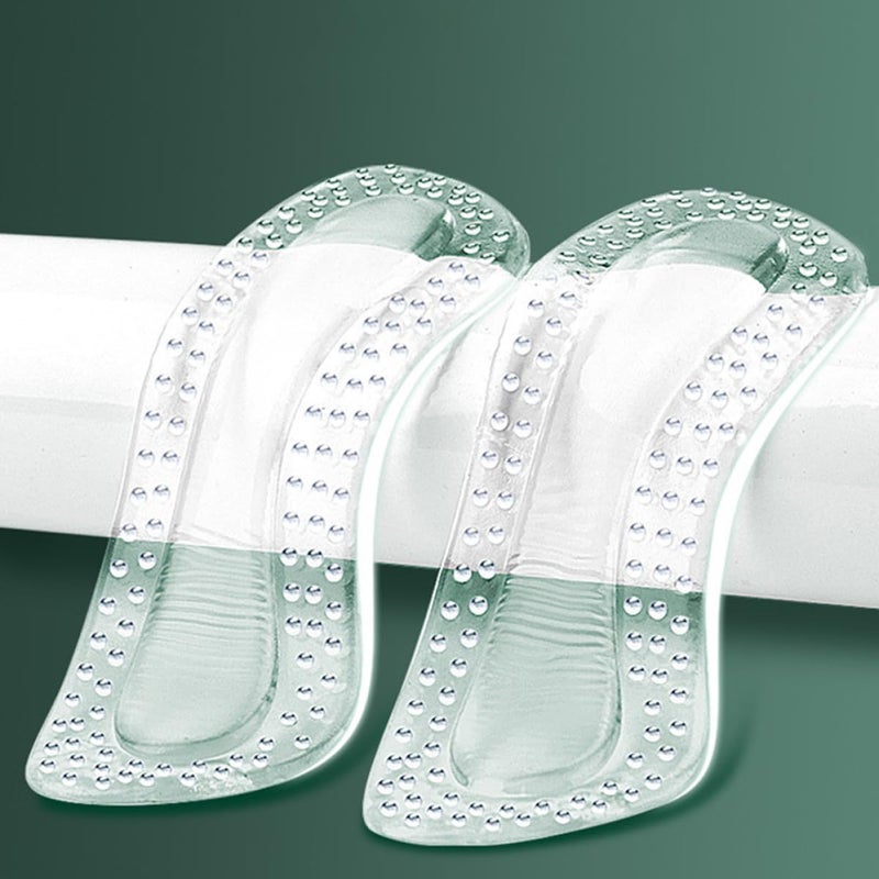 4 Pairs Wear-Resistant Gel Heel Pads with Massage Particles Self-Adhesive Invisible Heel Cushions Soft Anti-Friction Inserts for Women’s Foot Comfort and Shoe Fit Adjustment - Image 5
