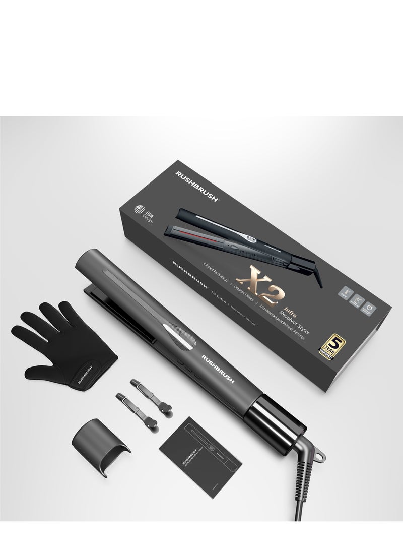 راش براش مكواة X2 Infra Revolver اسود - Image 1