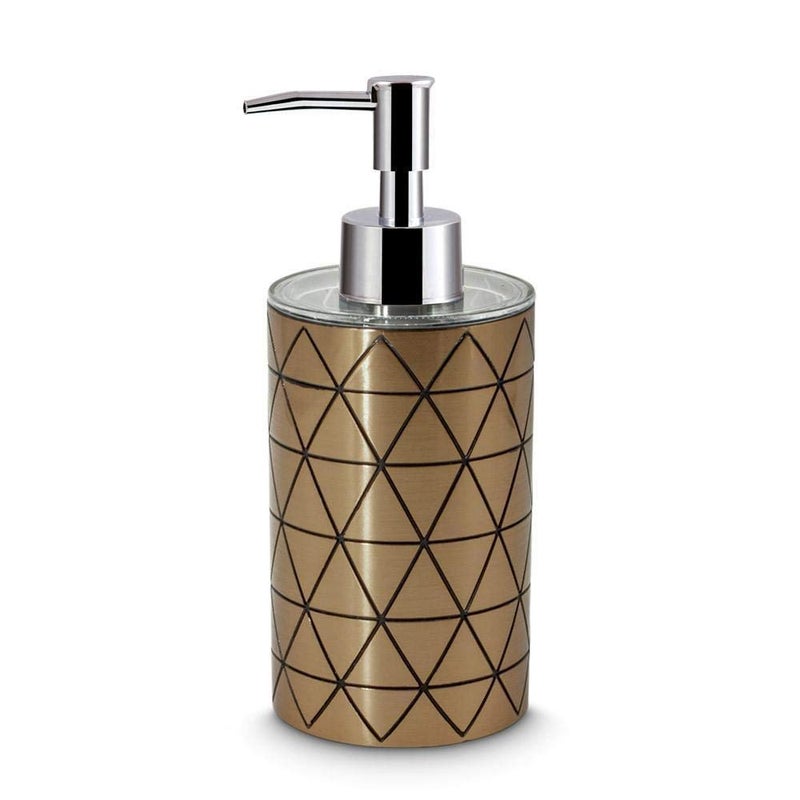 Freelance Miami Polystyrene Bathroom Accessories Set of 4, Copper - Liquid Handwash Soap Dispenser, Brush/Toothbrush Holder, Tumbler, Dish - Plastic Bathroom Set for Wash Basin - Stronger than Ceramic - Image 4