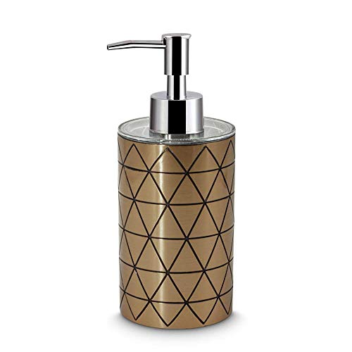 Freelance Miami Polystyrene Bathroom Accessories Set of 4, Copper - Liquid Handwash Soap Dispenser, Brush/Toothbrush Holder, Tumbler, Dish - Plastic Bathroom Set for Wash Basin - Stronger than Ceramic - Image 1