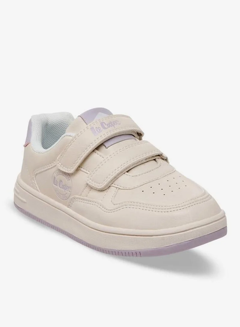 Lee Cooper Girls Hook & Loop Ankle School Sneakers