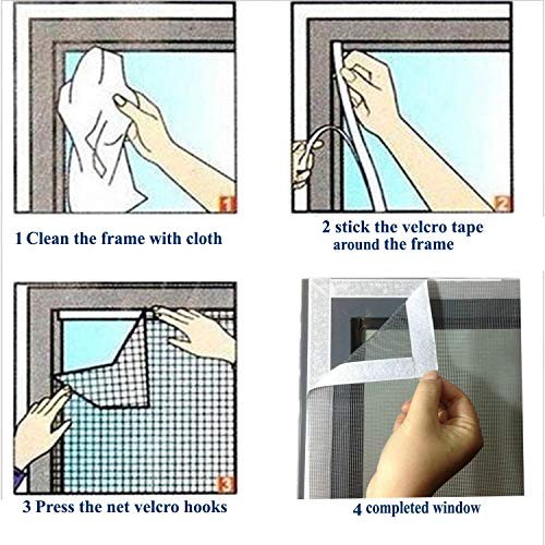Mesh Masters Mosquito net for Window 1 Year Guarantee 3feet/4feet(90cm/120cm) 35inch/47inches(Ivory Color) with Stitching - Image 4