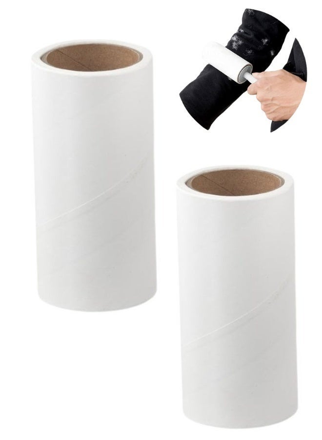Lint Roller Replacement Pack (2 Rolls x 60 Sheets) - Instant Hair & Dust Remover for Clothes, Textiles & Car Seats - Easy to Peel Back Paper Clothes Roller Replacements - Ideal Solution for Cleaning Wool Lint and Household Furniture from Hair & Dust. - Image 1