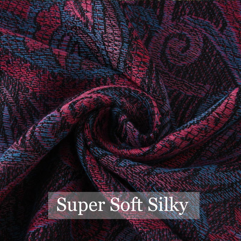 Nonakgado Purple Pashmina Scarf-Spring Fall Winter Paisley Jacquard Pashmina Shawls and Wraps for Women Hijab Scarf(Sy2-Purple) - Image 4