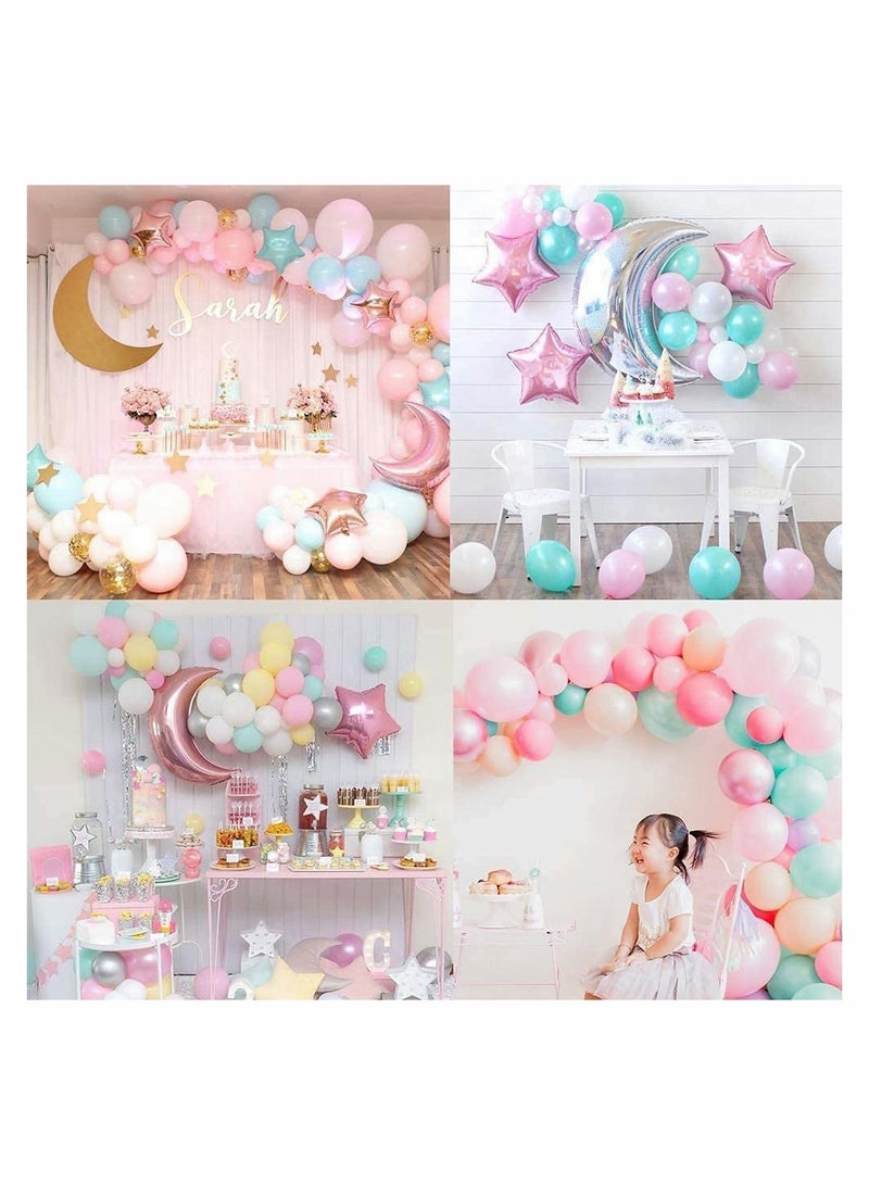 Zikra Pastel Balloon Arch Kit 53 Pcs Birthday Party Decorations Sky Theme with Sun Moon Rainbow Clouds Kit and Happy Banner for Wedding Baby Shower Engagement Anniversary Reusable Decors - Image 3