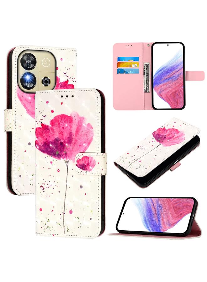 erorex Case For Oukitel C57s 3D Painting Horizontal Flip Leather Phone Case - Image 1
