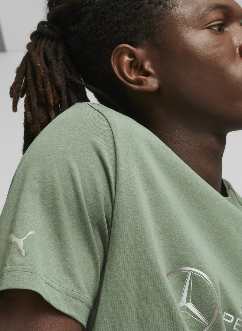 PUMA Mercedes-AMG PETRONAS Motorsport Mens Green T-shirt - Image 4