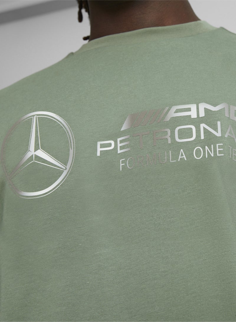PUMA Mercedes-AMG PETRONAS Motorsport Mens Green T-shirt - Image 3