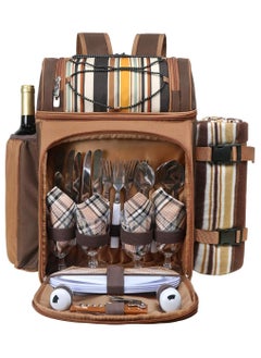 Piccasio Large Capacity Insulated Picnic Basket – 25L Portable Cooler Bag with Wine Holder, Ice Packs, Blanket, and Cutlery Set for Outdoor Camping & Picnics  - Image 1