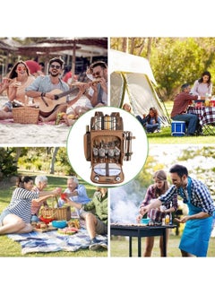 Piccasio Large Capacity Insulated Picnic Basket – 25L Portable Cooler Bag with Wine Holder, Ice Packs, Blanket, and Cutlery Set for Outdoor Camping & Picnics  - Image 2
