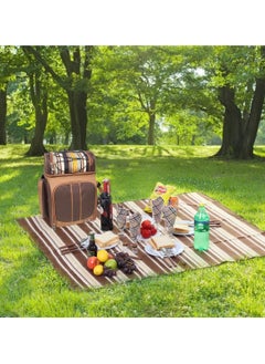 Piccasio Large Capacity Insulated Picnic Basket – 25L Portable Cooler Bag with Wine Holder, Ice Packs, Blanket, and Cutlery Set for Outdoor Camping & Picnics  - Image 4
