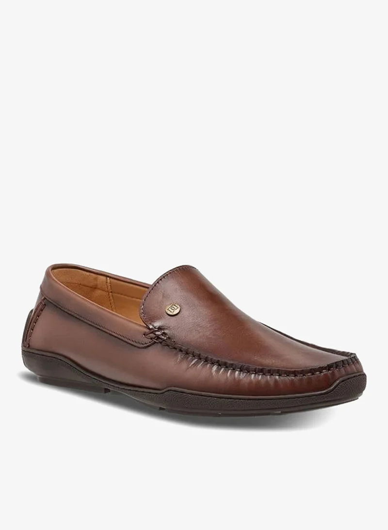 DUCHINI Men Slip-On Leather Moccasins