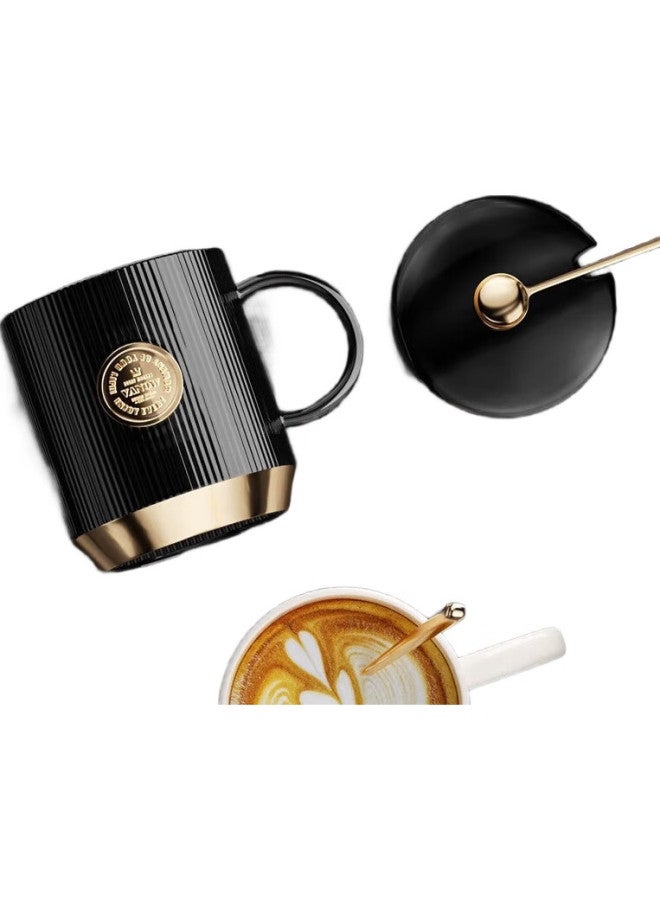 Vanow Ceramic Mug With Lid And Spoon, Graduation Gift For Teachers, Customizable Gift Box Set For Men And Women - Image 1