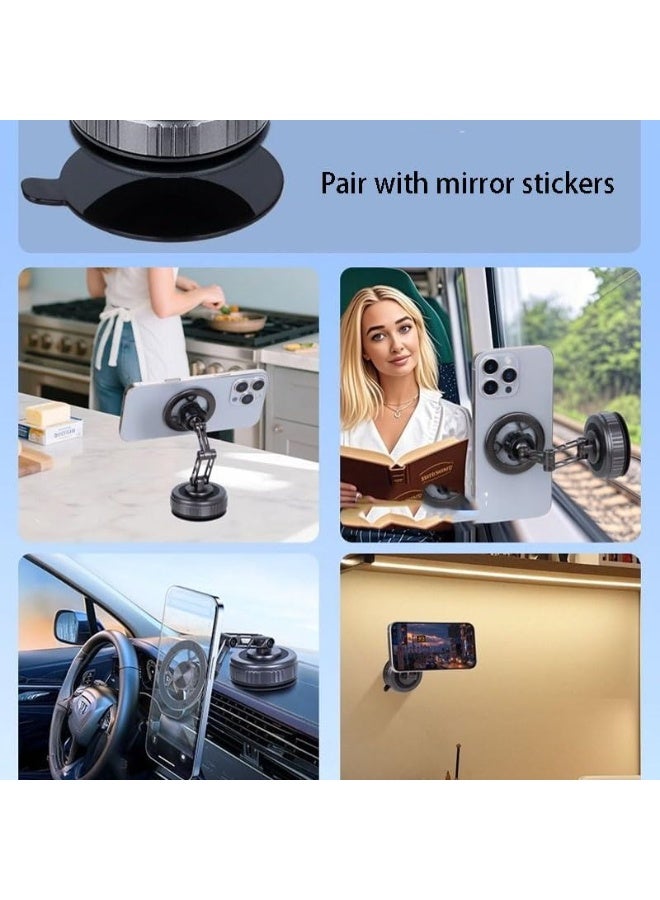 Vacuum Suction Cup Car Phone Holder 360 Degree Adjustable Foldable Magnetic Dashboard Windshield Mount For Seat Leon St 3 III 5F iPhone Samsung - Image 5