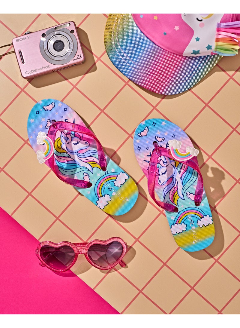 بنتوفلا شبشب اطفال صيفي يوني كورن - Image 3