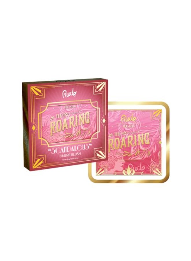 Rude Roaring 20s Ombr Blush Buildable Gradient Blush for Custom Color Silky Blendable Powder Formula Vegan CrueltyFree ParabenFree VintageInspired Makeup Scandalous - Image 1
