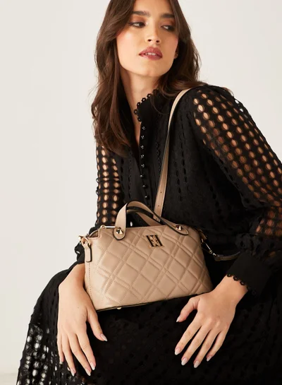 ELLE Quilted Bowler Bag with Double Handles