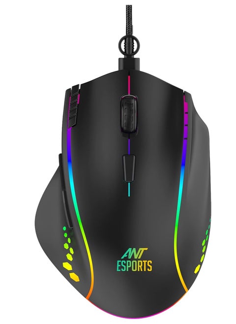 GM600 RGB Wired Programmable Gaming Mouse | 7200 DPI Optical Sensor | HUANO Mouse Switches | 7-Button Design with Macros Support