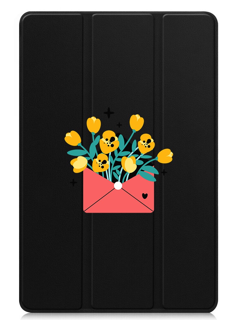 Theodor Protective Flip Case For Xiaomi Pad 7 & Xiaomi Pad 7 Pro With Trifold Stand Auto Wake Sleep Shockproof Cover - flowers in envelope - Image 1