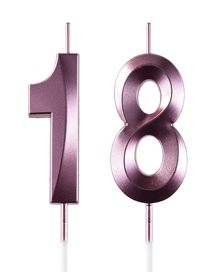 AOOLADA 18 & 81 Birthday Candle, 18th & 81st Cake Candles, Number 18 & 81 Birthday Candles for Cake Topper Decoration, Purple - Image 1