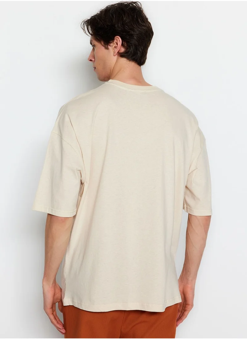 trendyol City Embroidered Crew Neck T-Shirt
