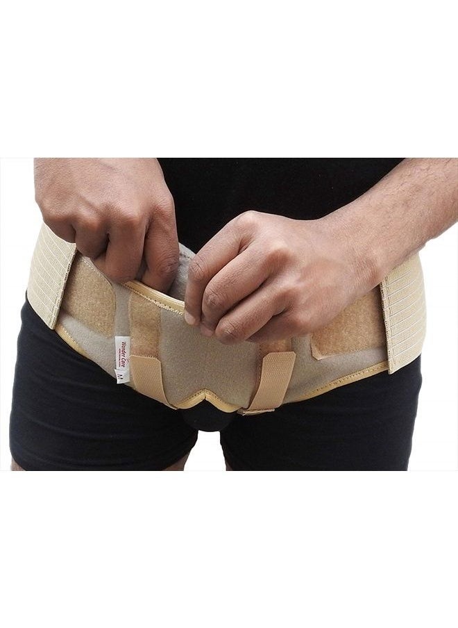 Wonder Care - ® Hernia Belt for Men - Groin Hernia Support for Men, 2 Removable Compression Pads & Adjustable Groin Straps, Double inguinal Hernia Support for Men -Medium - Image 1