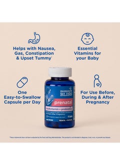 Mommy's Bliss Prenatal Multivitamin + Probiotic for Women w/ Folic Acid, Supports Baby Development & Mom's Digestion w/ Zinc, Vitamin B6 & B12, Ginger & Choline, Vegan & Gluten Free (45 Servings) - pzsku/Z4CE24489D352BB602458Z/45/_/1739864988/db56574f-a2ad-40bf-9e1d-f0dddfefa77e