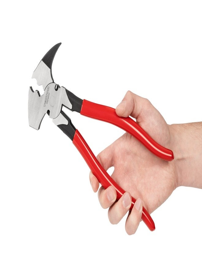 TEKTON 10-1/2 Inch Fencing Pliers | PSP10010, Red - Image 3