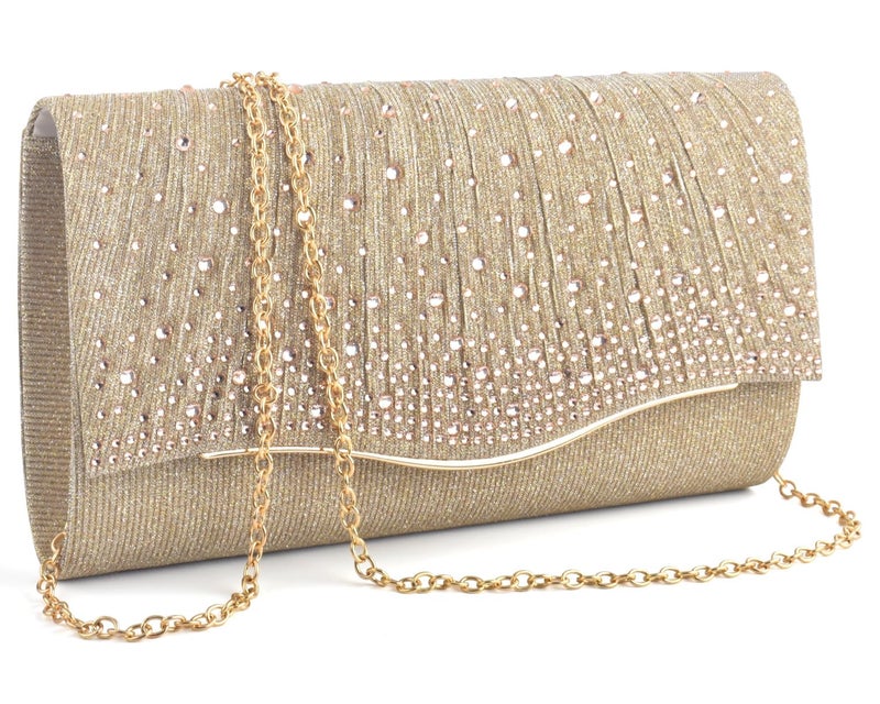 TINDTOP Clutch Purses for Women Evening Handbags for Formal Wedding Party Cocktail Prom Crossbody Shoulder Envelope Bag - Image 1