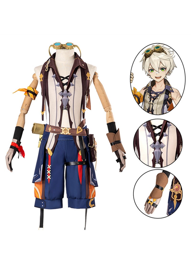 Genshin Impact Bennett cos Traveler Bennett cosplay full set of game anime costumes  - Image 4