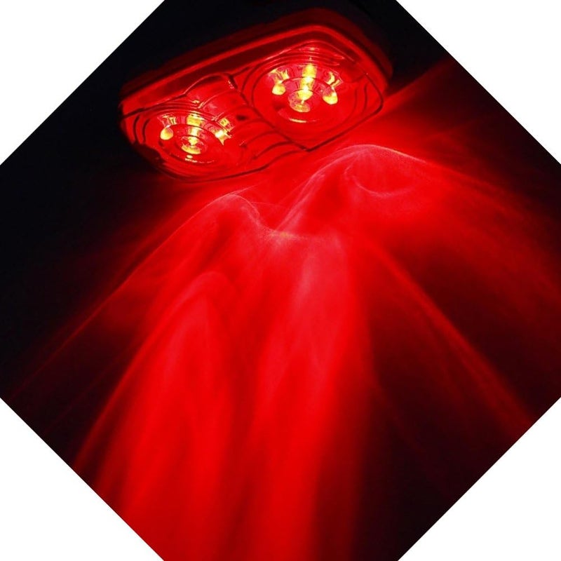NEW SUN 8pc LED Clearance Lights - 10 LEDs Double Bullseye Trailer Side Marker Lights Amber/Red - Image 2