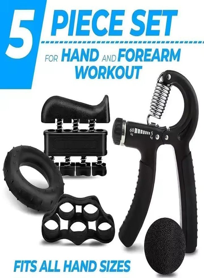 FLIPXEN Adjustable Hand Grip Strengthener Forearm Trainer Kit 5 Pack, Adjustable Hand Gripper (22-132Lbs/ 10-60kg) For Fitness Exercise Tools Wide Grips for Men and Women Home Exercise Perfect System - Image 3