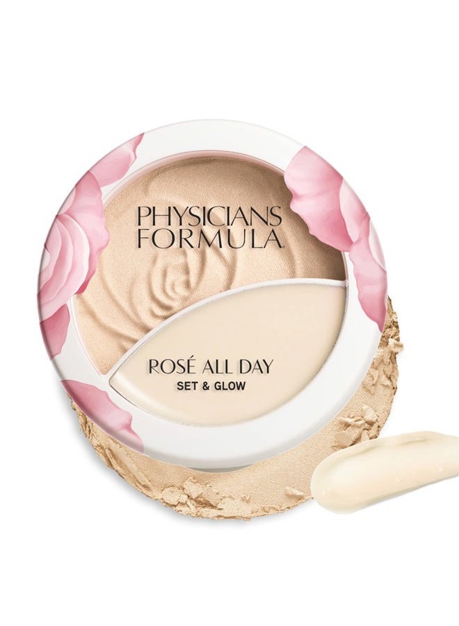 Physicians Formula Rosé All Day Set & Glow Highlighting Powder Luminous Light, Dermatologist Approved - Image 1