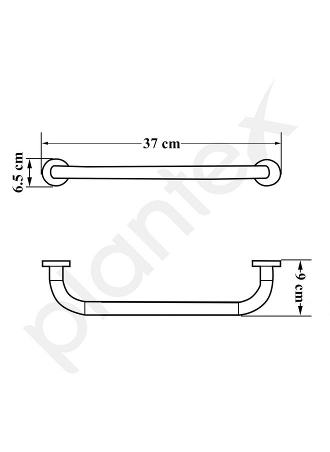 plantex - Plantex 14 Inch Grab Bar for Toilet/Bathroom Handle for Senior Citizen/Heavy-Duty Stainless Steel Support Bar/Bathroom Accessories (Chrome) - Image 1