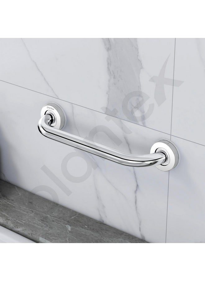 plantex - Plantex 14 Inch Grab Bar for Toilet/Bathroom Handle for Senior Citizen/Heavy-Duty Stainless Steel Support Bar/Bathroom Accessories (Chrome) - Image 1