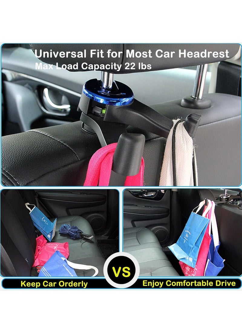 Generic 2 in 1 Car Hooks for Bags, Car Bag Hook with Headrest Phone Holder, 360°Rotatable Car Headrest Hooks, Car Accessories Purse Hook, Car Seat Storage Hook for Cloth Grocery Bag, Handbag, 2PCS  - Image 2
