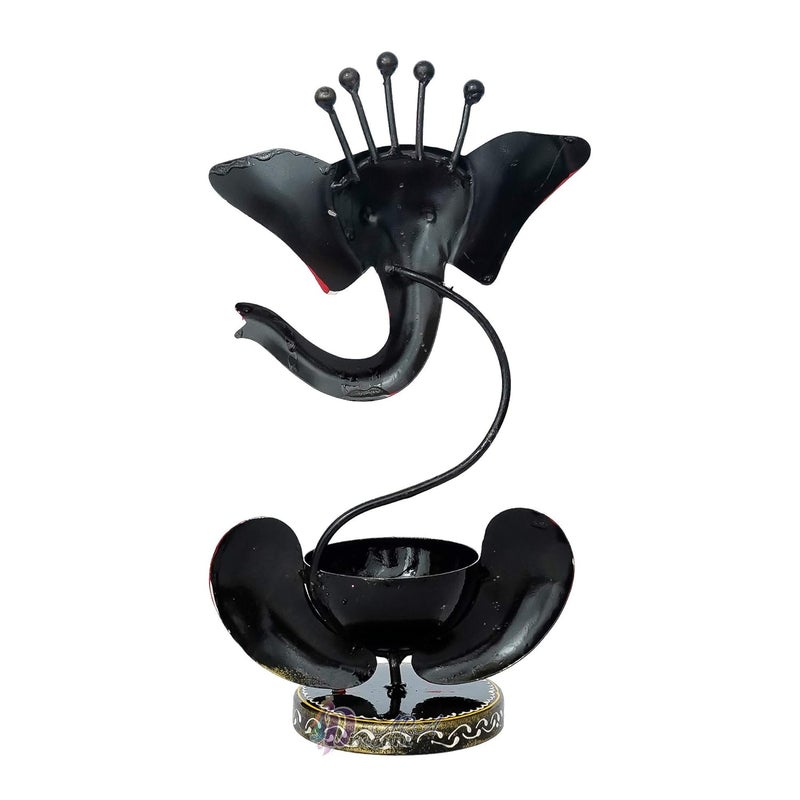 Discount ARA Handcrafted Metal Ganesha Tealight Candle Holder For Home DecorShowpiece Decorations Items For Home Living Room Pooja Room Corporate Gift Items Red - Image 5