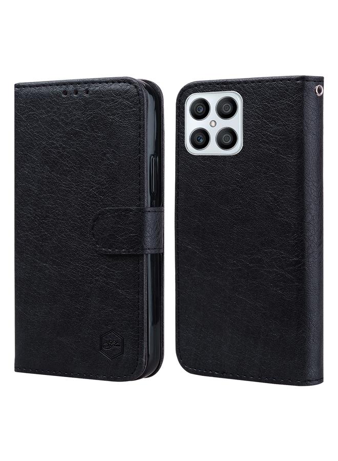 إيروريكس جراب لهاتف Honor X8 4G بملمس جلدي زيتي من مادة البولي يوريثان + مادة TPU - Image 1